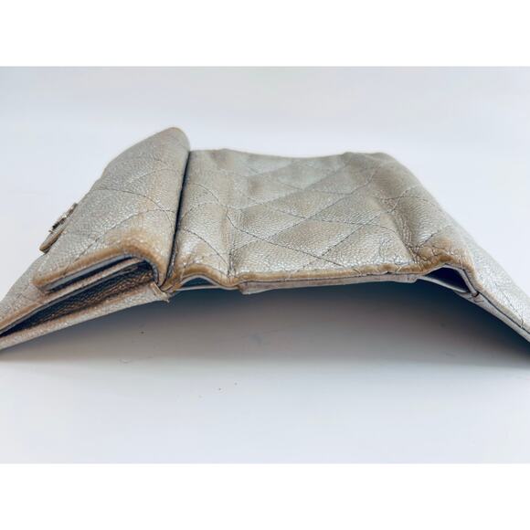 Chanel Metallic Caviar Quilted Flap Wallet SHW Series 31 2021 Authentic CoA - Picture 11 of 11